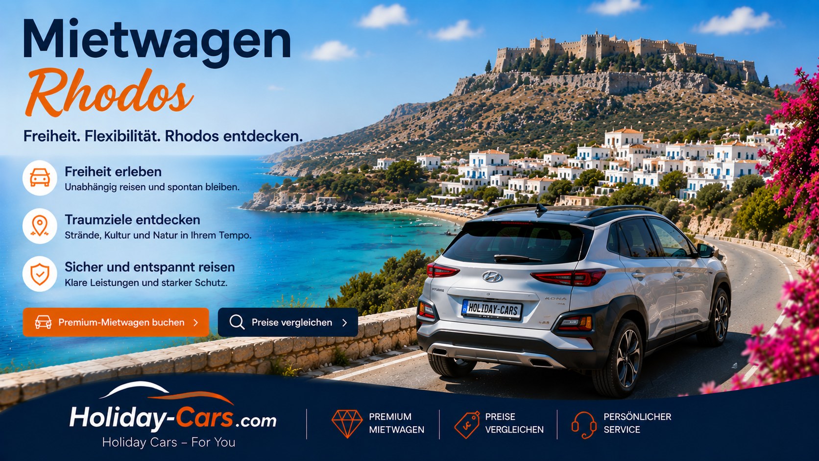 Mietwagen Rhodos – flexibel die Insel entdecken